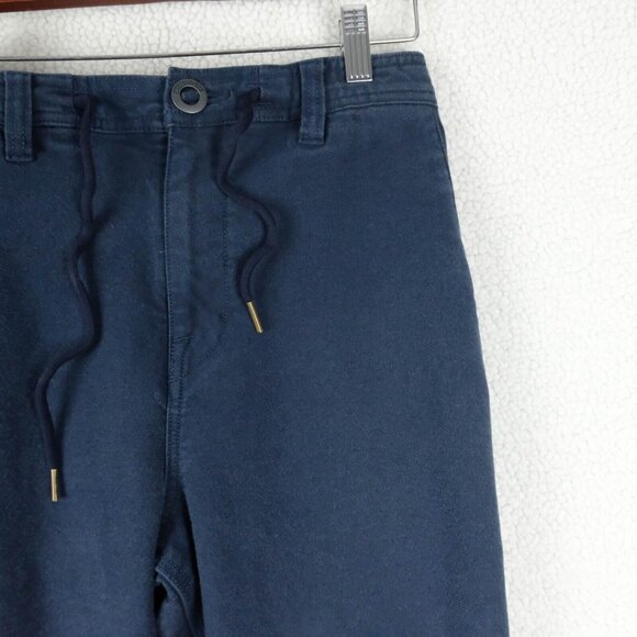 Volcom Joggers Mens Small Blue Sweatpants Heavyweight Drawstring Cropped - Picture 2 of 10